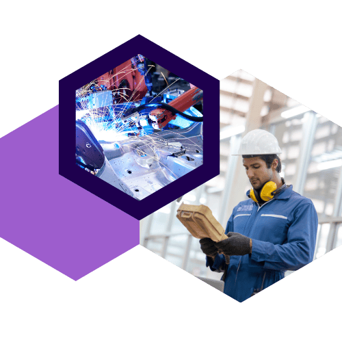 Smart manufacturing hexagon diagram
