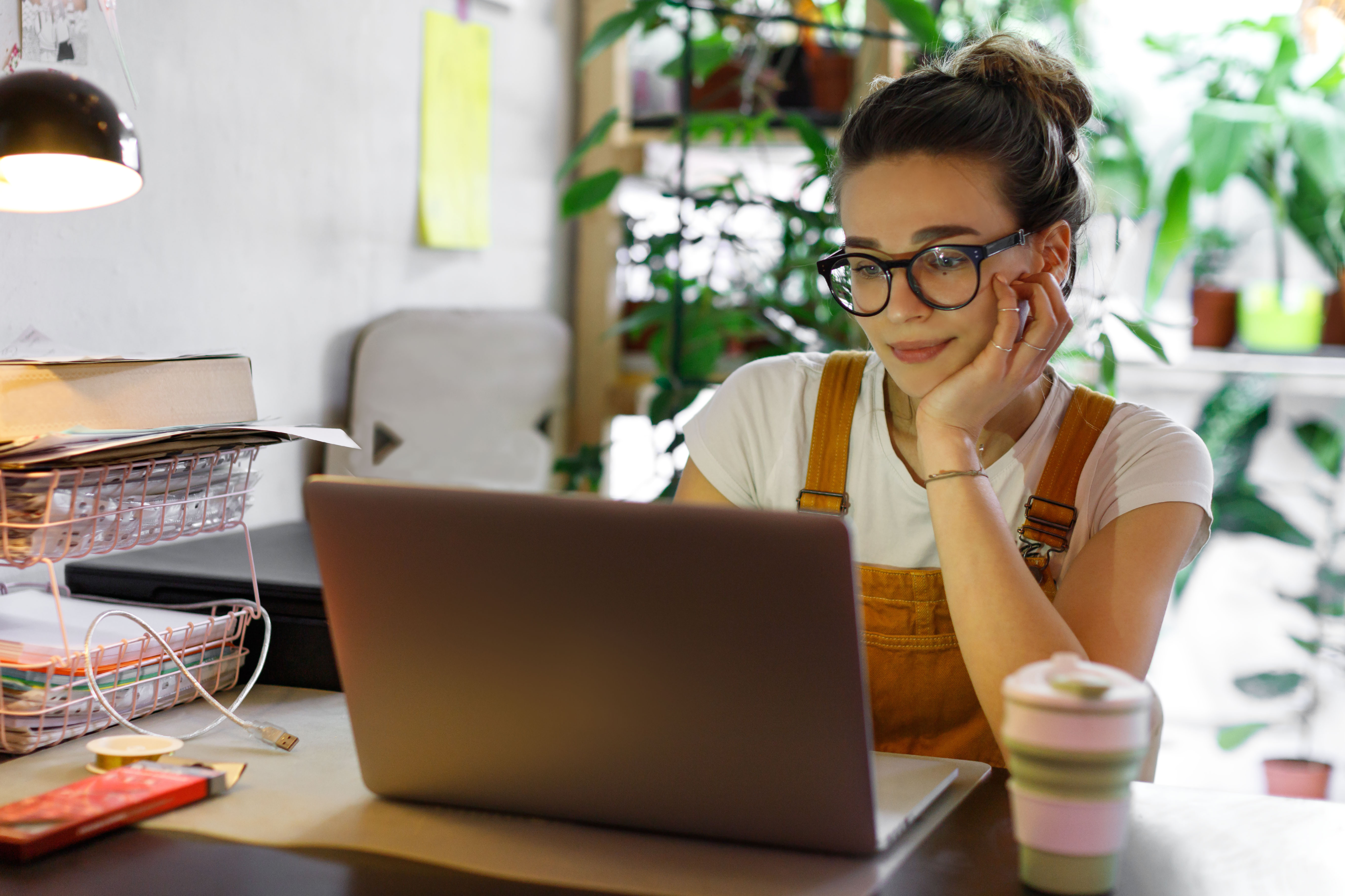 Woman on computer